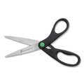 Office Jansan | Westcott 41418 8 in. Long, 3.25 in. Cut Length KleenEarth Scissors - Black Straight Handle image number 1