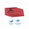 Bulk Savings Pricing 3 | Boardwalk A8046PRK 40 in. x 46 in. 45 gal. 1.3 mil Linear Low Density Health Care Trash Can Liners - Red (100/Carton) image number 2