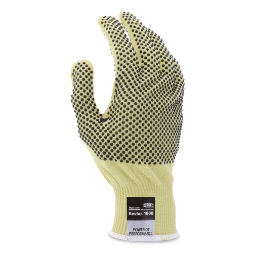 Work Gloves | MCR Safety 9396S CutPro Kevlar Gloves 9396 Yellow/Black Small Pair image number 0