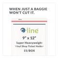 Office Jansan | C-Line 82912 Super Heavy-Duty Top Load 9 in. x 12 in. Insert Industrial Zipper Seal Shop Ticket Holders - Clear Front (15/Box) image number 5
