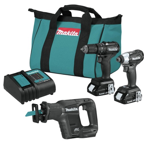Combo Kits | Makita CX203SYBXRJ 18V LXT Brushless Sub‑Compact Lithium‑Ion Cordless 2-Tool Combo Kit with Reciprocating Saw (1.5 Ah) image number 0