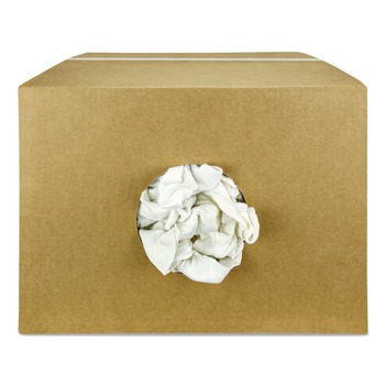 HOSPECO Sweatshirt Rags Unscented White (8/lb, 25 lb/Carton)