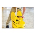 Mop Buckets | Rubbermaid Commercial FG757788YEL 35 qt. WaveBrake 2.0 Down-Press Plastic Bucket/Wringer Combos - Yellow image number 5