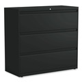  | Alera 25505 42 in. x 18.63 in. x 40.25 in. 3 Legal/Letter/A4/A5 Size Lateral File Drawers - Black image number 0