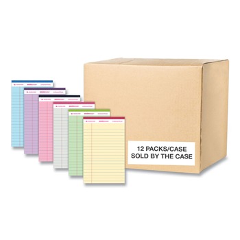 Roaring Spring EnviroShades 5 in. x 8 in. Sheets Wide/Legal Rule Legal Notepads - Assorted Color (72/Carton)