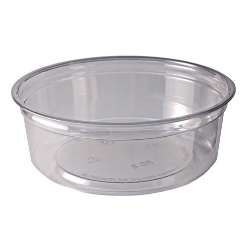 Labor Day Sale! Save $30 off $199! | Fabri-Kal 000000000009501030 Recycleware 4.6 in. Diameter x 1.7 in. h 8 oz Round Plastic Deli Container - Clear (500/Carton) image number 0