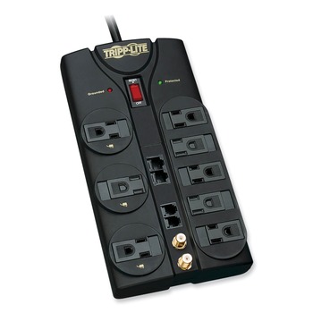 Tripp Lite Protect It! 10 ft. Cord 8 AC Outlets 3,240 J Surge Protector - Black