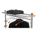  | Alba PMLUX6 44.8w x 21.67d x 70.8h 6 Hanger/6 Hook Garment Rack - Silver/Wood image number 5