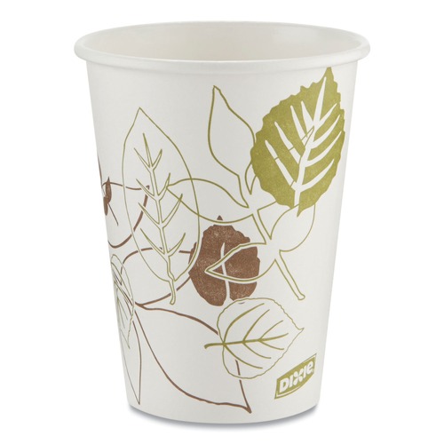 Cups and Lids | Dixie 2342PATH Pathways 12 oz. Paper Hot Cups (50/Pack) image number 0