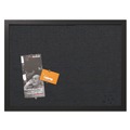 Office Jansan | MasterVision FB0471168 24 in. x 18 in. Designer Fabric Bulletin Board - Black image number 3