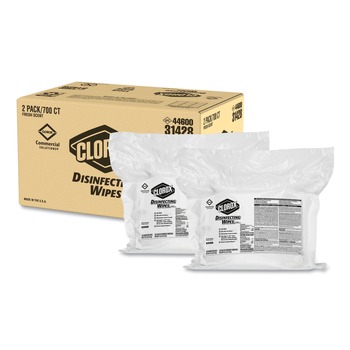 Clorox 31428 7 X 7 Disinfecting Wipes - Fresh Scent (700/Bag, 2 Bag/Carton)