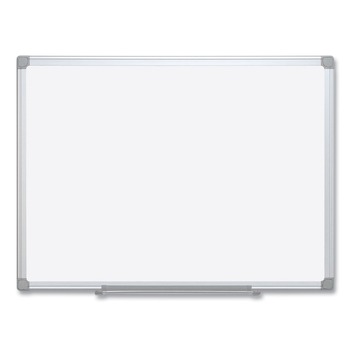MasterVision 96 in. x 48 in. Earth Silver Easy Clean Dry Erase Boards - White/Silver