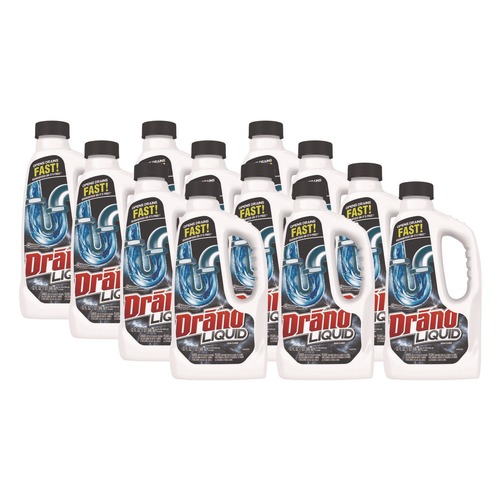 Cleaning & Janitorial Supplies | Drano 335712 32 oz. Safety Cap Bottle Liquid Drain Cleaner (12/Carton) image number 0