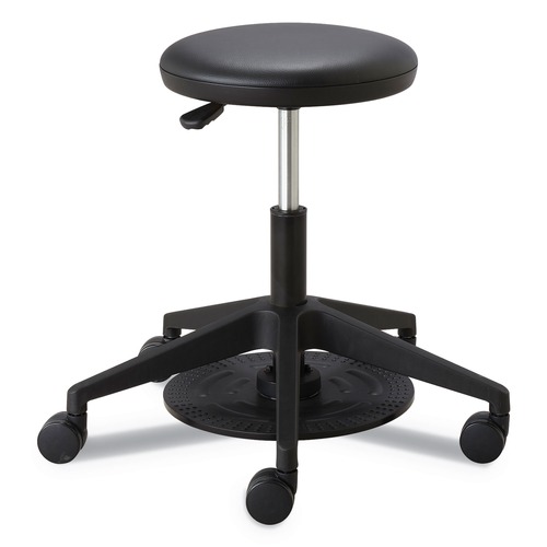  | Safco 3437BL 19.25 in. to 24.25 in. Seat Height Supports Up to 250 lbs. Lab Stool - Black image number 0