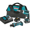 Combo Kits | Factory Reconditioned Makita XT255MB-R 18V LXT Brushless Lithium-Ion Cordless Drywall Screwdriver/ Cut-Out Tool Combo Kit (4 Ah) image number 0