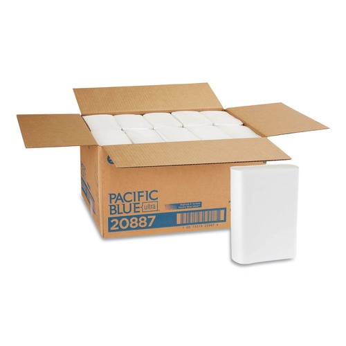 Paper Towels and Napkins | Georgia Pacific Professional 20887 10-1/5 in. x 4/5 in. Ultra Folded Paper Towels - White (220/Pack 10 Pack/Carton) image number 0