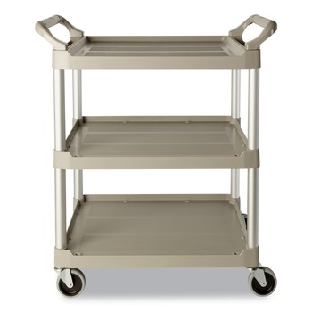 Rubbermaid Commercial FG342488OWHT 200 lbs. Capacity 3 Shelf Service Cart - Off White