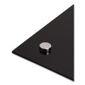 White Boards | U Brands 171U00-01 47 x 35 Glass Dry Erase Board - Black Surface image number 2