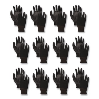 Boardwalk Palm Coated HPPE Gloves - X-Large Size 10/Salt and Pepper/Black (1-Dozen)