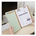 Universal UNV10293 3 Dividers, Letter Size, Eight-Section Pressboard Classification Folders - Gray-Green (10/Box) image number 2