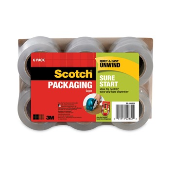 Scotch 1.5 in. Core 1.88 in. x 75 ft. Sure Start Packaging Tape for DP1000 Dispensers - Clear (6/Pack)