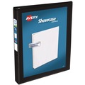 Office Jansan | Avery 19600 11 in. x 8.5 in. 3 Rings 1 in. Capacity Showcase Economy View Binders with Slant Rings - Black image number 0