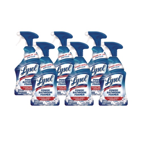 Cleaning & Janitorial Supplies | LYSOL Brand 19200-90036 Power 22 oz. Trigger Spray Bottle Liquid Disinfectant Bathroom Foamer - Unscented (6/Carton) image number 0