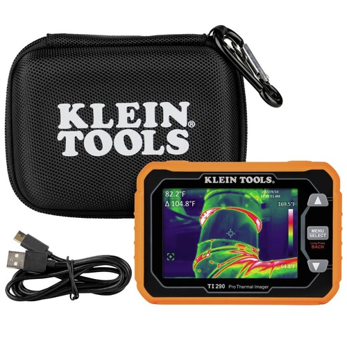 Inspection Cameras | Klein Tools TI290 Rechargeable PRO 49000 Pixels Thermal Imaging Camera with Wi-Fi image number 0