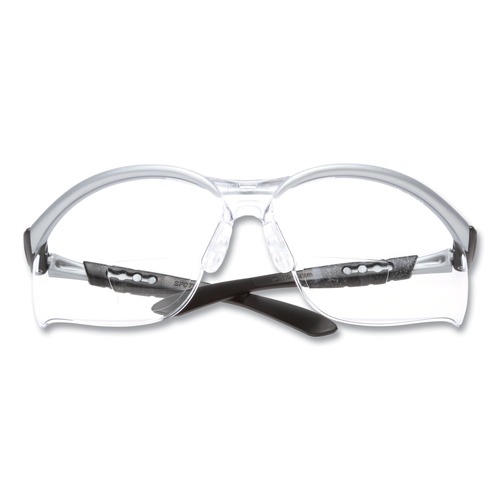 Safety Glasses | 3M 11376-00000-20 BX Molded-In 2.5plus Diopter Strength Safety Glasses - Silver/Black Frame, Clear Lens image number 0