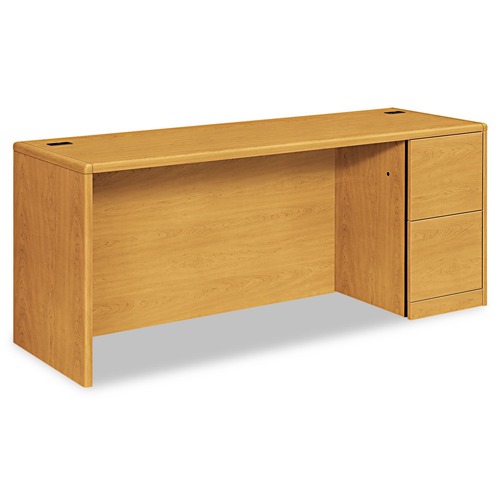 Office Desks & Workstations | HON H10707R.CC 10700 Series 72 in. x 24 in. x 29.5 in. Right Pedestal Credenza - Harvest image number 0