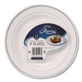 Food Service | WNA RSMP91210WSLV 9 in. Diameter Masterpiece Plastic Dinnerware - White/Silver (10/Pack) image number 2