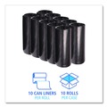 Cleaning & Janitorial Supplies | Boardwalk X7658WKKR02 38 in. x 58 in. 60 gal. 2 mil Recycled Low-Density Polyethylene Can Liners - Black (100/Carton) image number 3