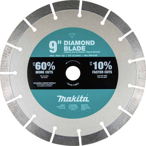 | Makita E-02973 9 in. Ultra-Premium Plus Segmented General Purpose Diamond Blade image number 0