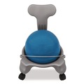 Office Chairs | Champion Sports KDCH 12.5 in. Seat Height Kid's Ball Chair Supports Up to 264 lbs. - Blue Seat, Silver Base image number 3
