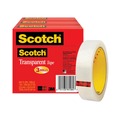 Office Jansan | Scotch 600-72-3PK 1 in. x 72 yds 3 in. Core Tape - Transparent (3/Pack) image number 1
