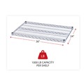 Office Jansan | Alera ALESW583624SR Industrial Wire Shelving 36 in. x 24 in. Extra Wire Shelves - Silver (2-Piece/Carton) image number 3