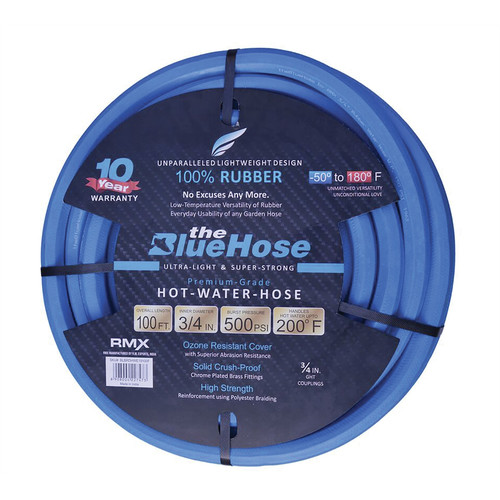 Garden Hoses | BluBird BSAL34100 BluBird AG-Lite 3/4 in. x 100 ft. Hot and Cold Water Rubber Garden Hose image number 0