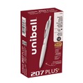 Pens | uni-ball 70706 Medium 0.7 mm 207 Plusplus Retractable Gel Pen - Black Ink, White Barrel (1-Dozen) image number 0