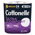 Toilet Paper | Cottonelle 55707 Ultra ComfortCare Toilet Paper, Soft Tissue, Mega Rolls, Septic Safe, 2-Ply, White, 284/Roll, 6 Rolls/Pack, 36 Rolls/Carton image number 0