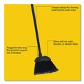 Office Jansan | Rubbermaid Commercial FG637400BLA 35 in. Angled Lobby Broom with Poly Bristles - Black image number 2
