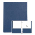 File Folders | Roaring Spring 54121 Accommodates (100) 11 in. x 8.5 in. Sheets Pocket Folder with Prongs - Dark Blue (250/Carton) image number 1