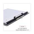 Office Jansan | Universal UNV40302 0.5 in. Clip Capacity 11 in. x 8.5 in. Landscape Orientation Plastic Brushed Aluminum Clipboard - Silver image number 6