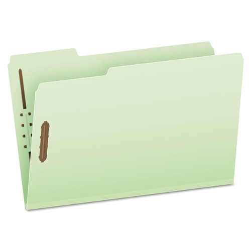Pendaflex 17187 Heavy-Duty 3 in. Expansion Pressboard Folders with Embossed Fasteners - Legal Size, Green (25/Box) image number 0