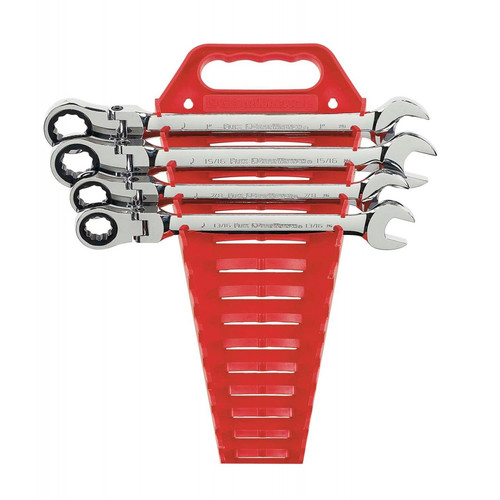 Ratcheting Wrenches | GearWrench 9703 4-Piece SAE Flex Head Combination Ratcheting Wrench Completer Set image number 0