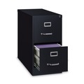 Office Filing Cabinets & Shelves | Alera 26127 15 in. x 26.5 in. x 28.37 in. Letter-Size Two-Drawer Economy Vertical File - Black image number 3