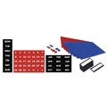  | MasterVision MA0592830A 48 in. x 36 in., 1 in. x 2 in. Grid, Grid Planning Board with Accessories - White/Silver image number 1