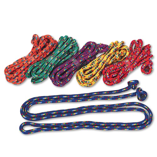 Outdoor Games | Champion Sports CR8SET 8 ft. Braided Nylon Jump Ropes - Assorted (6/Set) image number 0