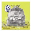 Cleaning & Janitorial Supplies | Glad 70320 ForceFlex MaxStrength 24 in. x 28 in. 13 Gallon Tall Kitchen Drawstring Trash Bags - Fresh Clean Scent/White (204/Carton) image number 4
