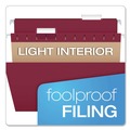 File Folders | Pendaflex 81613 1/5-Cut Tabs Letter Size Colored Hanging Folders - Burgundy (25/Box) image number 6