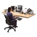 Office Furniture Accessories | Fellowes Mfg Co. 8032601 21.25 in. x 18.06 in. x 5.25 in. Office Suites Printer/Machine Stand - Black/Silver image number 1